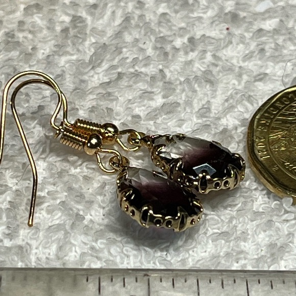 Smoky gradient ,fade to black /bi Coloured earrings - Picture 5 of 9